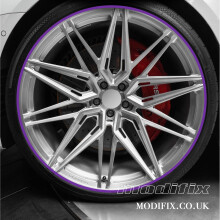 MODIFIX-CO-UK PURPLE Car Alloy Wheel Rim Protector Strip Tire Guard Line Rubber Trim 8m Roll