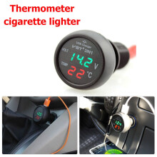 1.0 USB Charger Thermometer Lighter Socket Cigarette 12V Car