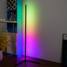 RGB Colour Changing LED Corner Floor Lamp Minimalist Mood Light 140cm Tall