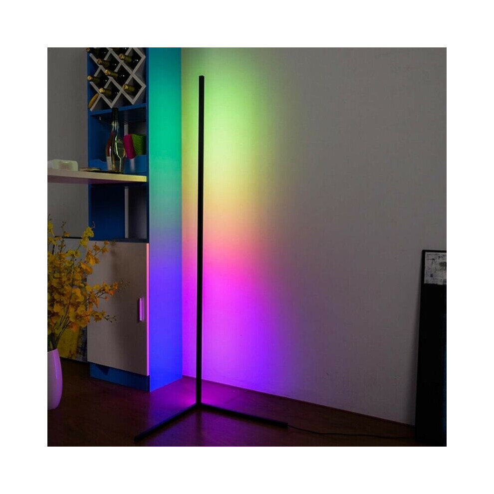 RGB Colour Changing LED Corner Floor Lamp Minimalist Mood Light 140cm Tall