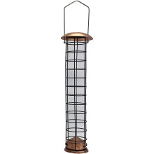 Large Copper Style Hanging Bird Suet Fat Ball Feeder
