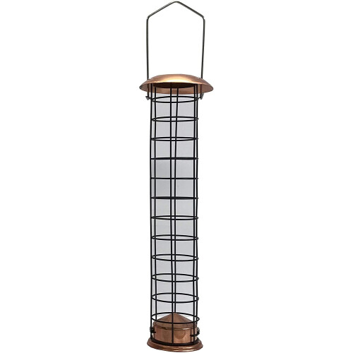 Selections Large Copper Style Hanging Bird Suet Fat Ball Feeder