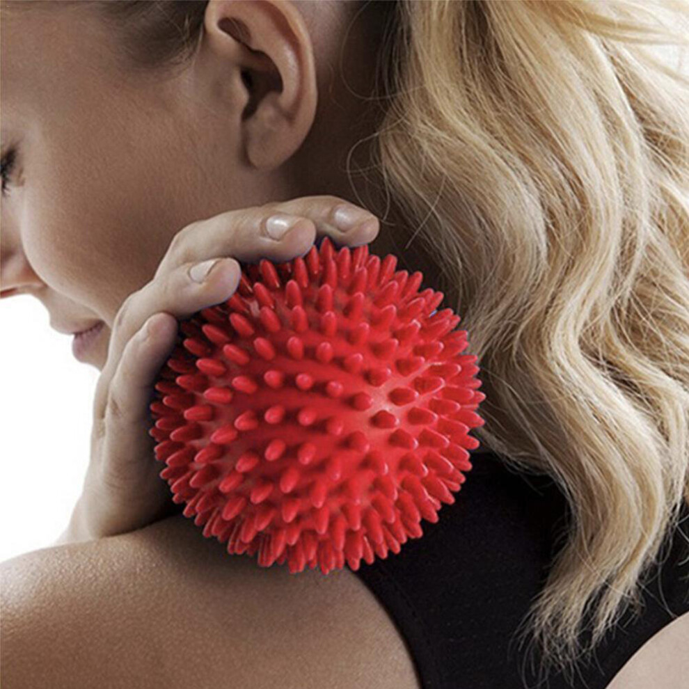 (Yellow, 9.5cm) 7.5cm/9.5cm Yoga Studio Spikey Massage Gym Balls Spiky Stress Reflexology