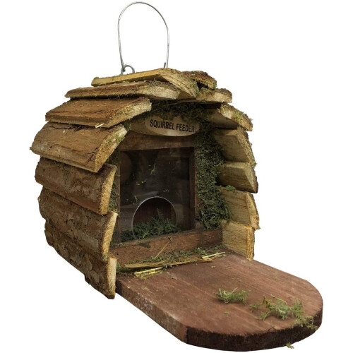 Selections Wooden Wildlife Squirrel Feeder House