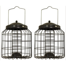 Heavy Duty Squirrel Proof Hanging Bird Suet Fat Ball Feeder (Set of 2)