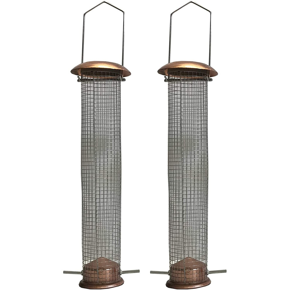 Selections Large Copper Style Hanging Bird Nut Feeder (Set Of 2)