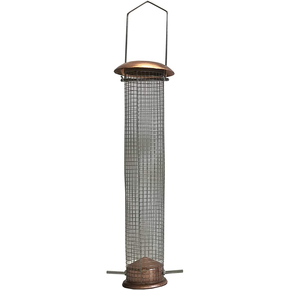 Large Copper Style Hanging Bird Nut Feeder