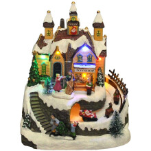 Christmas Toy Shop Scene Ornament with Lights & Sound