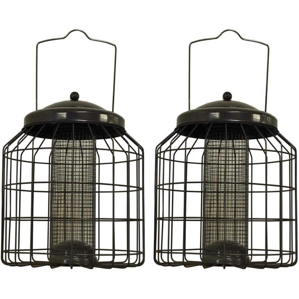 Heavy Duty Squirrel Proof Hanging Bird Nut Feeder Set