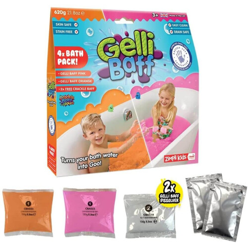 Zimpli Kids Orange and Pink Slime Baff Pack 1