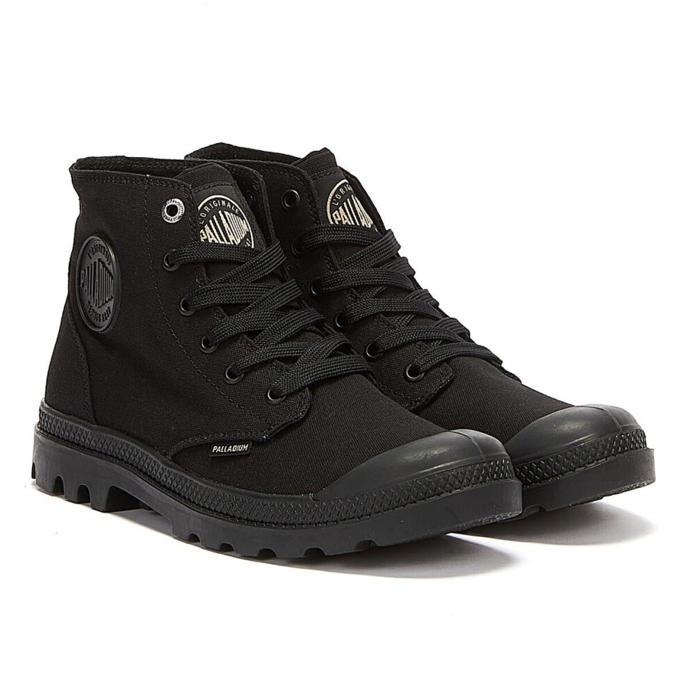 (Black, UK 10) Palladium Pampa Hi Mono Chrome Black Boots