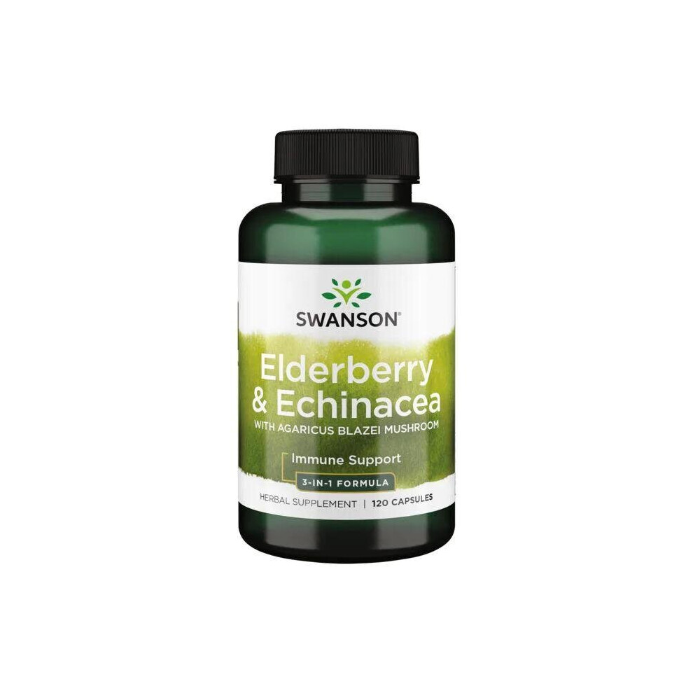 Swanson Elderberry/Agaricus/Echinacea (Immune Support) - 120 Caps