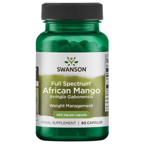 Swanson, Mango Africain Spectre Complet, 400 mg, 60 Gélules