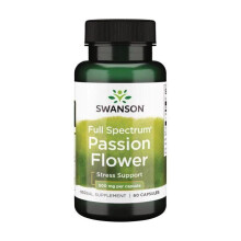 Swanson, Passiflore Spectre Complet, 500 mg, 60 Gélules