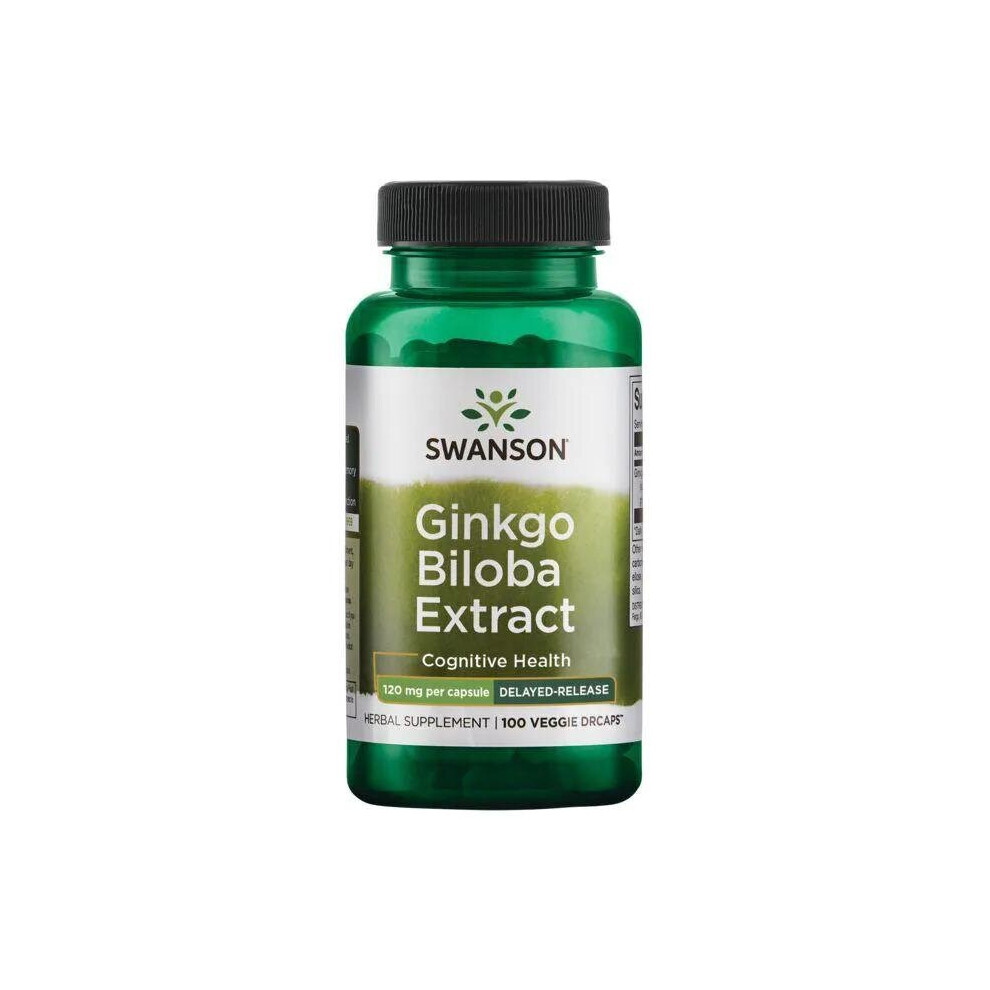 Swanson Ginkgo Biloba Extract, 120Mg - 100 Vcaps
