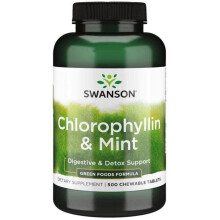 Swanson, Chlorophyllin & Minze, 500 Kautabletten