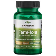 Swanson, FemFlora, Probiotique pour Femmes, 9,8 Milliards d'UFC, 60 Capsules
