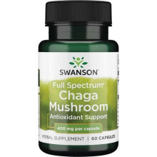 Swanson, Vollspektrum Chaga-Pilz, 400 mg, 60 Kapseln