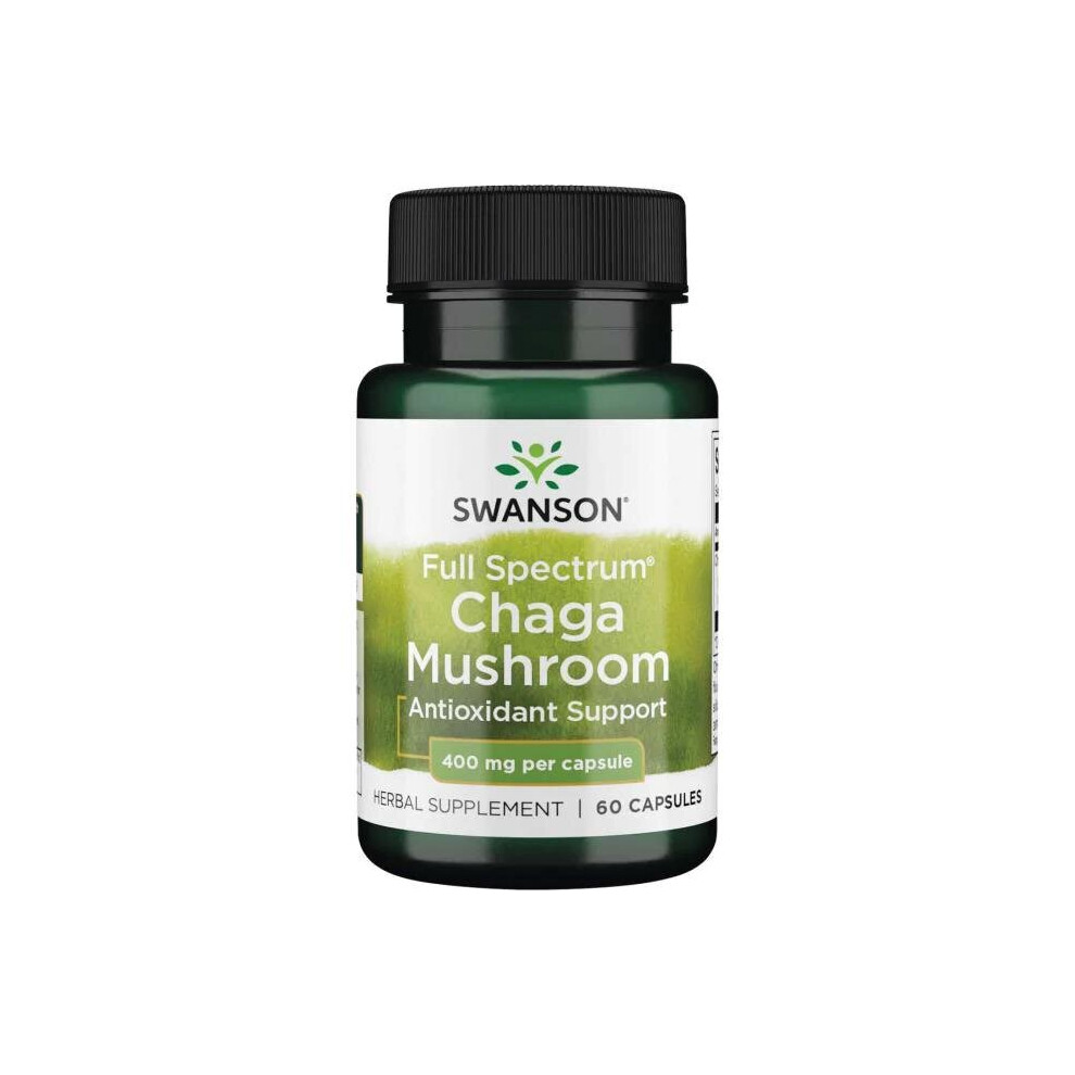 Swanson Full Spectrum Chaga Mushroom, 400Mg - 60 Caps