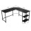 Costway L-Shaped Desk W/ 2-Teir Storage Shelf Premium Metal Frame & Solid Footrest 7