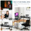 Costway L-Shaped Desk W/ 2-Teir Storage Shelf Premium Metal Frame & Solid Footrest 5