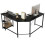 Costway L-Shaped Desk W/ 2-Teir Storage Shelf Premium Metal Frame & Solid Footrest 11
