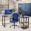 Costway L-Shaped Desk W/ 2-Teir Storage Shelf Premium Metal Frame & Solid Footrest 10
