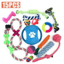 Dog toys rope teething chew playtime and teeth cleaning cotton rope