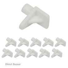 12 x White Shelf Support Bracket Pin Kitchen Unit Cabinet Cupboard Safety Pegs 5mm