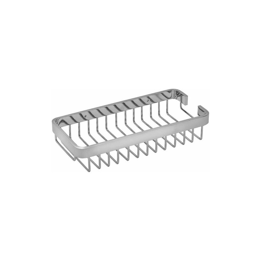 Croydex Wall Mounted Bathroom Basket Caddy Stainless Steel, Rust Free