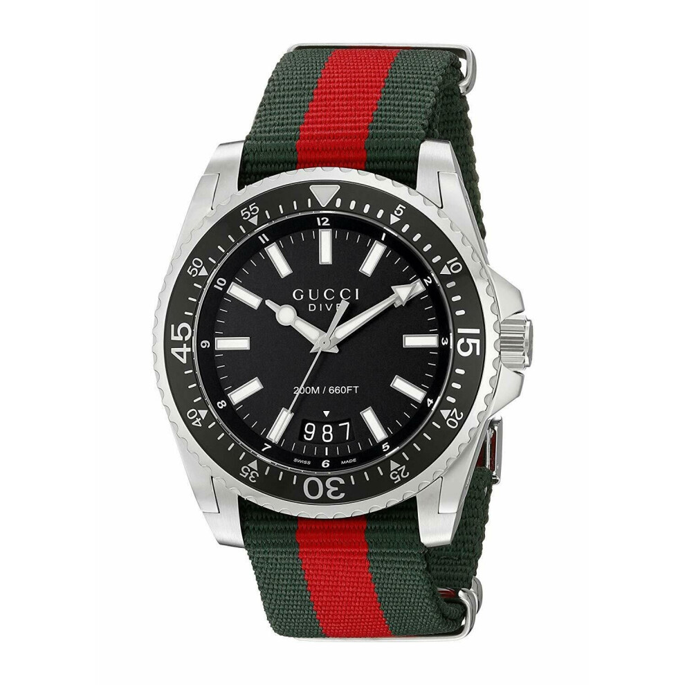 Gucci YA136206 Black Dial Dive Men's Watch