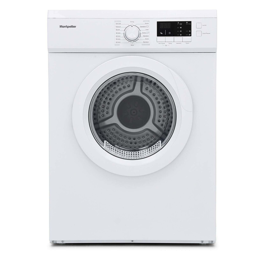Montpellier 7Kg Vented Freestanding Tumble Dryer In With Sensor - Mvsd7w White
