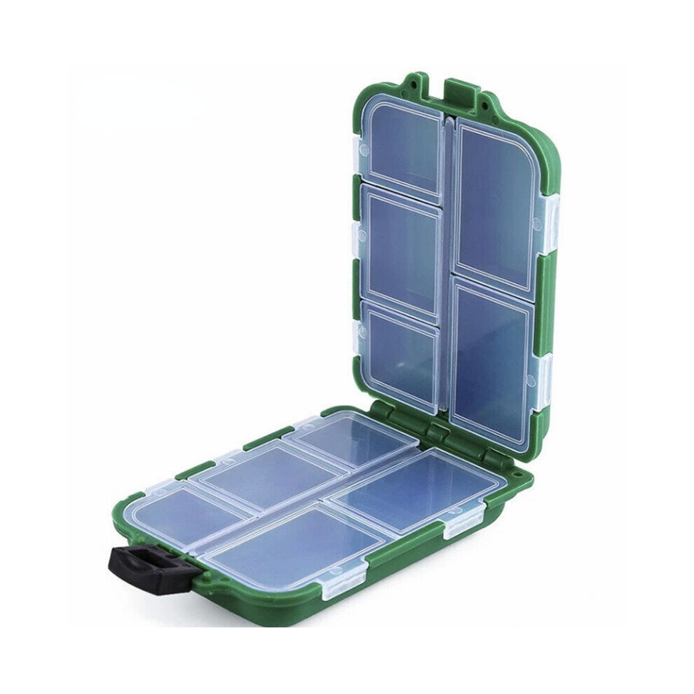 (Black) Portable 10 Compartment Fishing Lure Spoon Hook Rig Bait Storage Case Flying Fishing Tackle Box-image-OPC-P8QKSNC-NEW