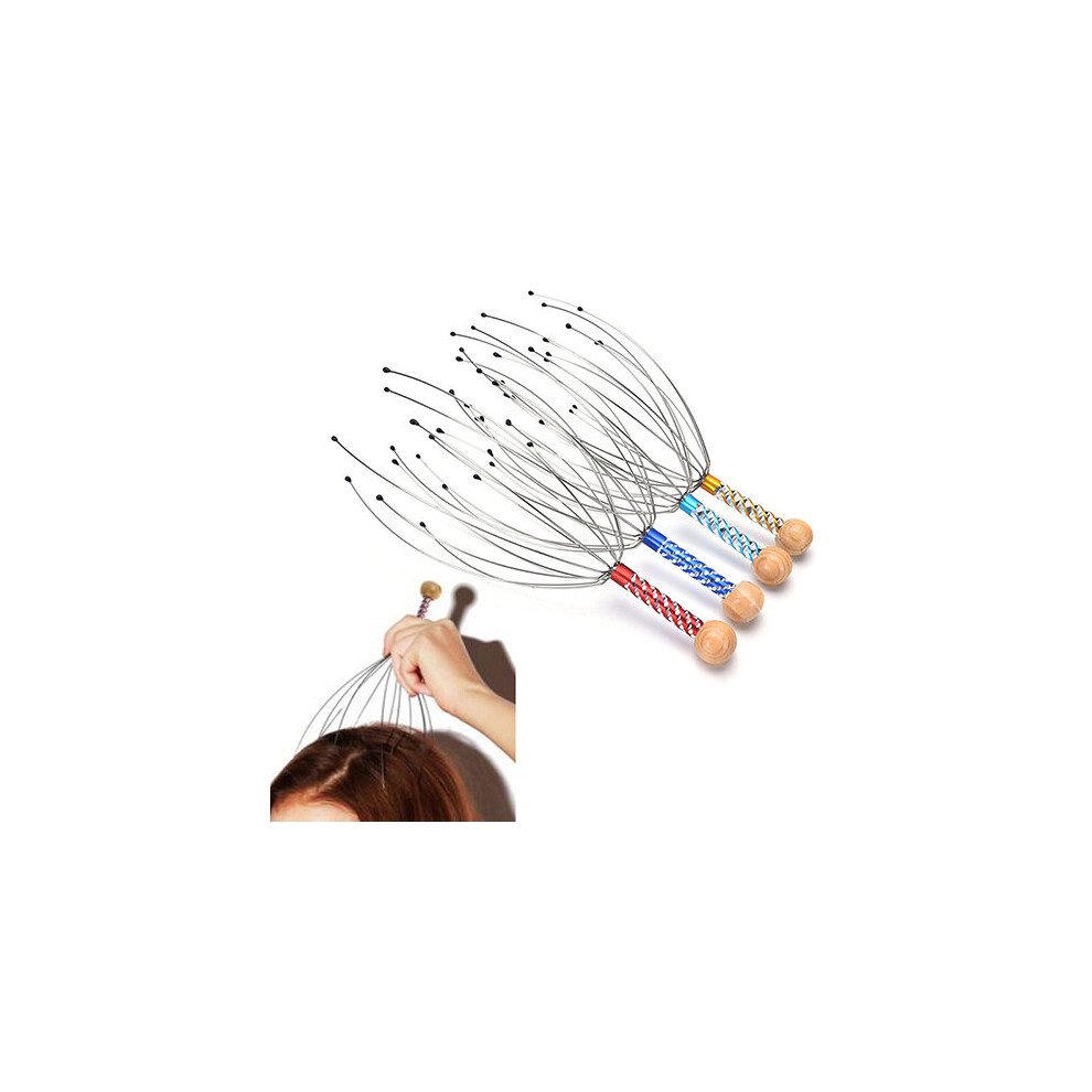 Hkhbjs (Red) Head Massager Octopus Scalp Massager Massage