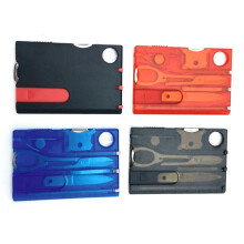 (Blue) 10 In 1 Pocket Credit Card Portable Multi Tools