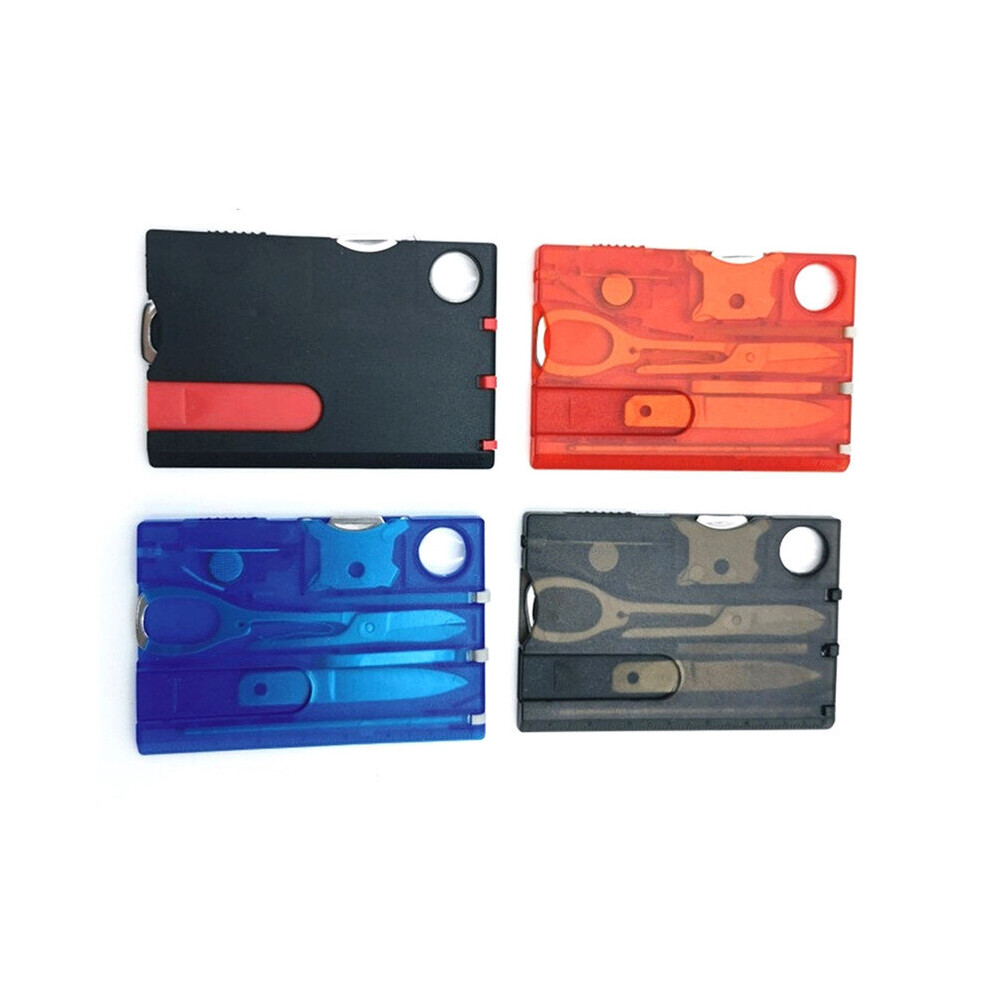 (Black) 10 In 1 Pocket Credit Card Portable Multi Tools