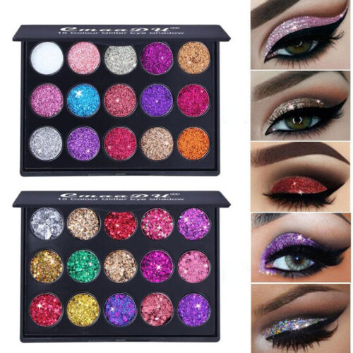 (2) Female Natural Waterproof Glitter Eyeshadow Palette
