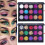 (2) Female Natural Waterproof Glitter Eyeshadow Palette 2