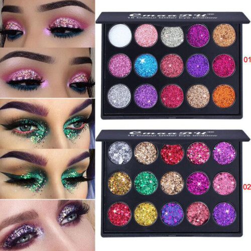 (2) Female Natural Waterproof Glitter Eyeshadow Palette 1