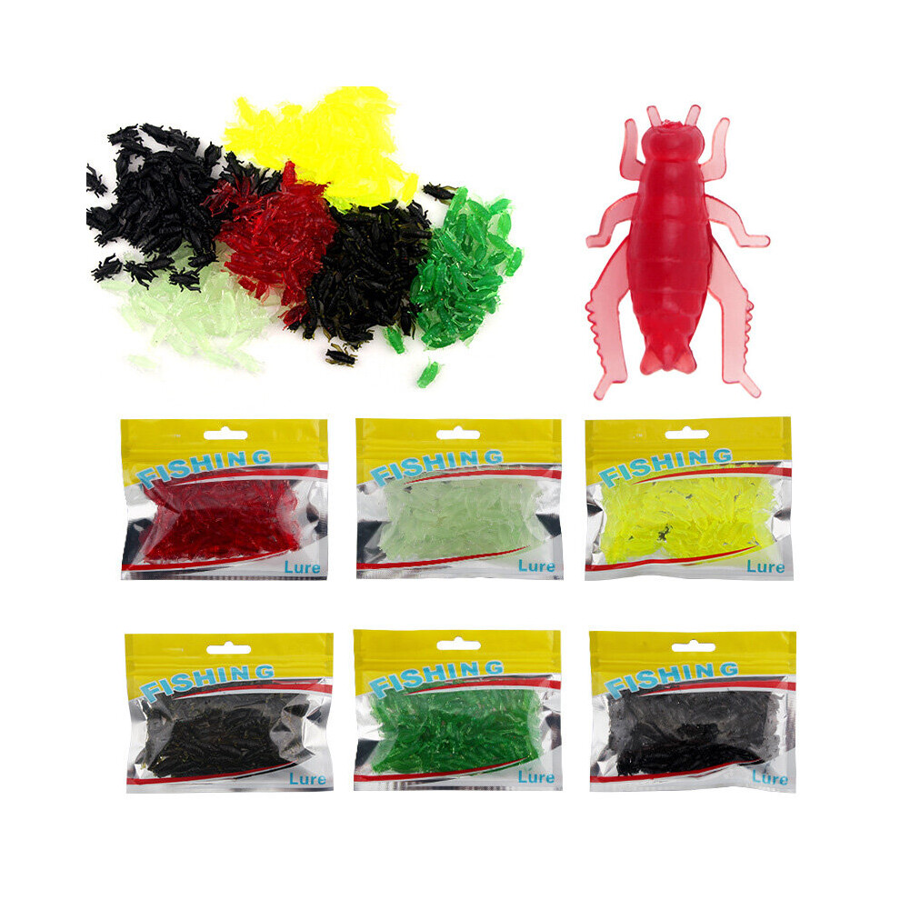 (Yellow) 50Pcs / bag Lightweight Grasshopper Soft Insect Baits