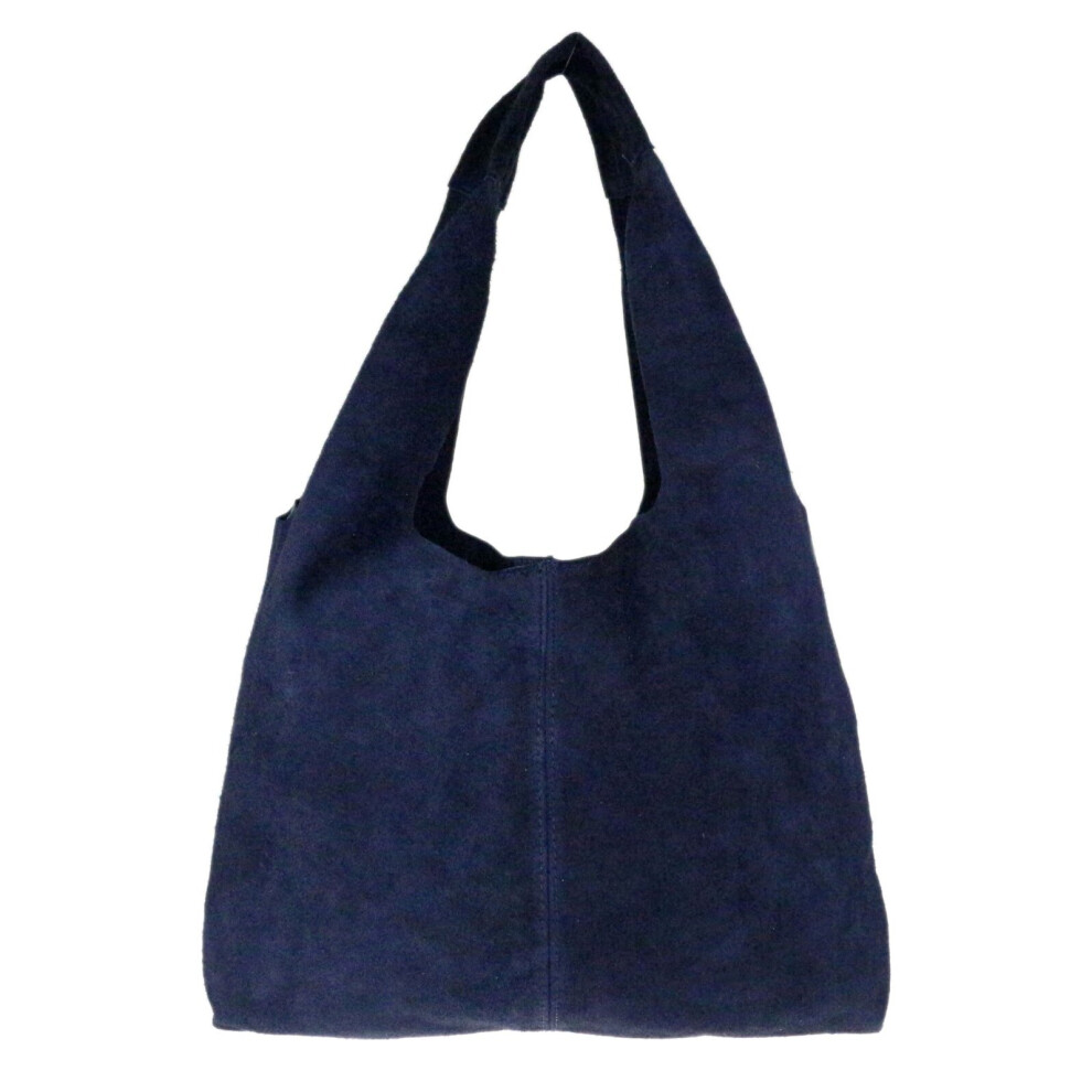 (Navy) Girly Handbags Plain Open Shoulder Bag