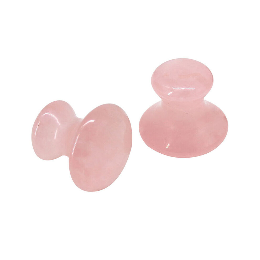 Hkhbjs 1Pcs Natural Rose Quartz Mushroom Facial Back Foot Acupuncture Massage