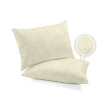 (Cream) 100% Brushed Cotton Natural Soft Flannelette Thermal Warm Cosy Pair of Pillowcase in 7 Colors