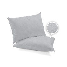 (Grey) 100% Brushed Cotton Natural Soft Flannelette Thermal Warm Cosy Pair of Pillowcase in 7 Colors
