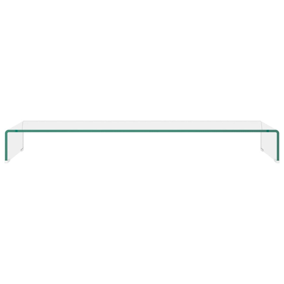 vidaXL TV Stand/Monitor Riser TV Console Unit Entertainment Centre Glass Clear