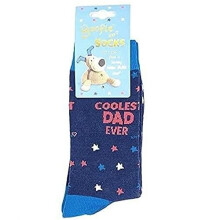 Boofle Coolest Dad Socks Mens Size 8-11 One Pair Birthday Christmas Gift Idea