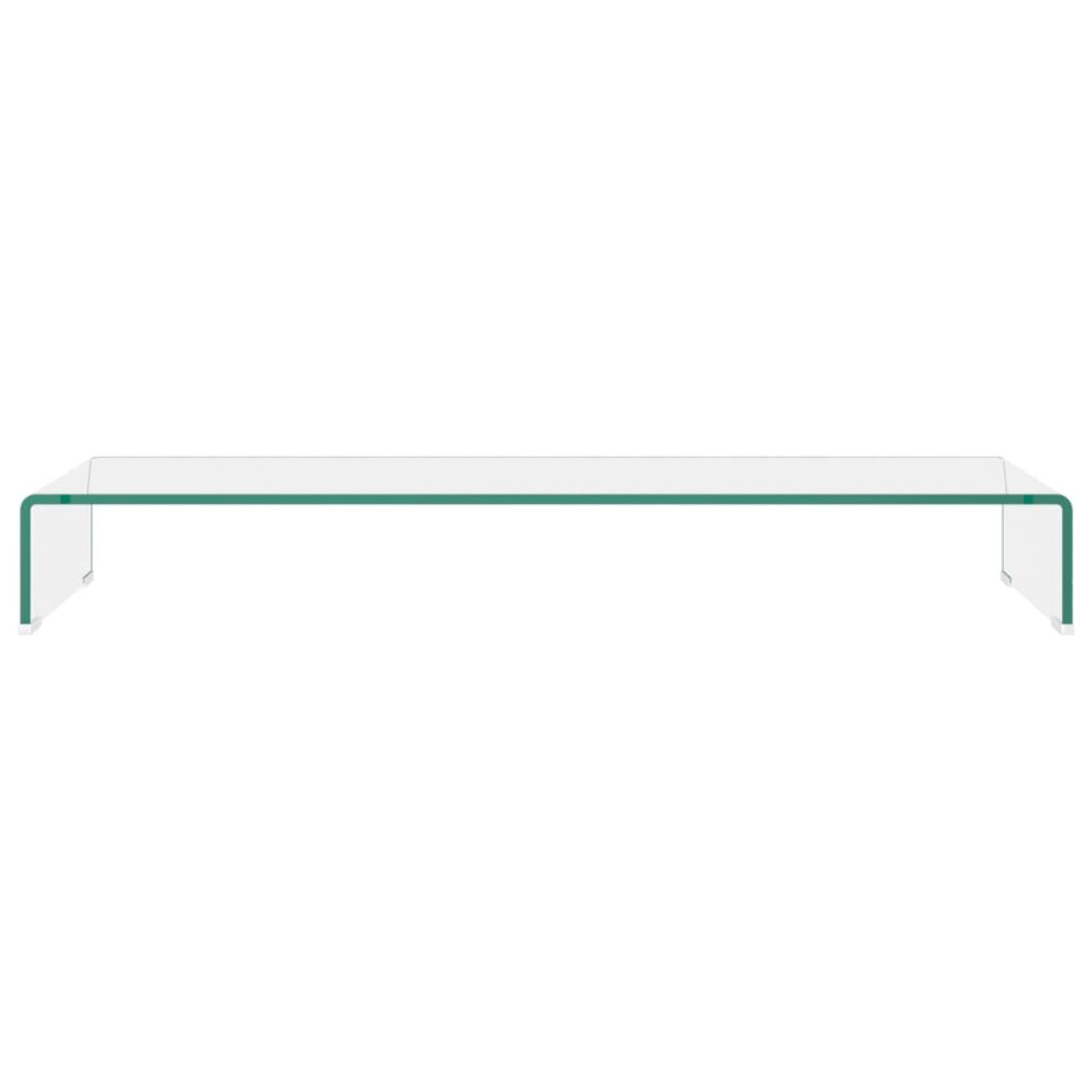 vidaXL TV Stand/Monitor Riser TV Console Unit Entertainment Centre Glass Clear