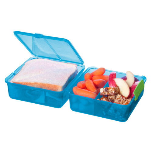Sistema Sistema 3 Compartment 1.4L Lunch Cube Box Blue 2