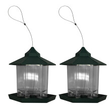 Durlston Green Chalet Bird Seed & Nut Feeders Set