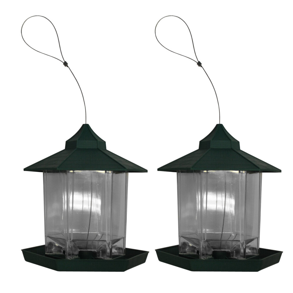Garden Selections Durlston Chalet Bird Seed & Nut Feeders Set Green